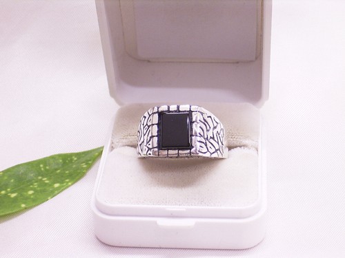 Massiver silberner herrenring - massiver,