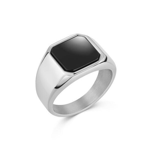 Herren ring silber onyx - ring,