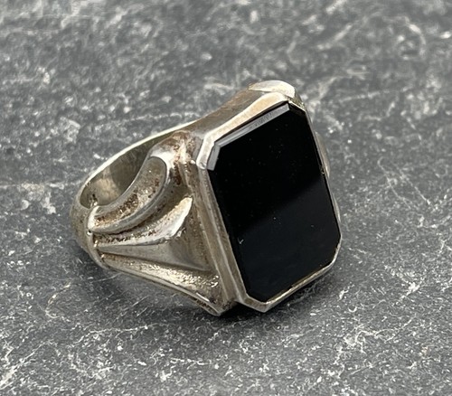 Art déco herrenring onyx 835 - herrenring,