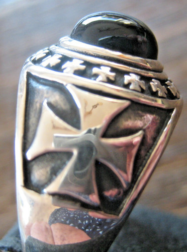 Herrenring eisernes kreuz onyx - herrenring,