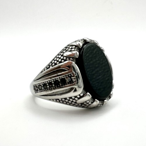 Herren ring edelstahl silber - ring,