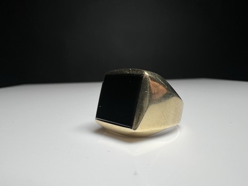 Herrenring gold onyx - herrenring,