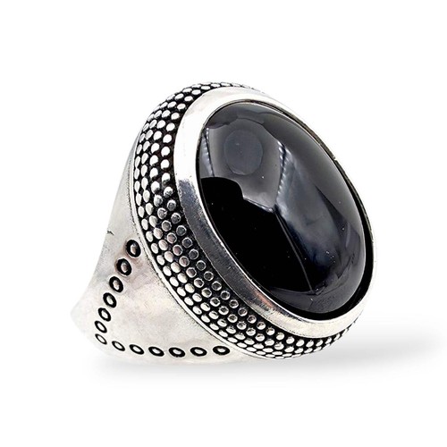 Markanter silberring mit - markanter,