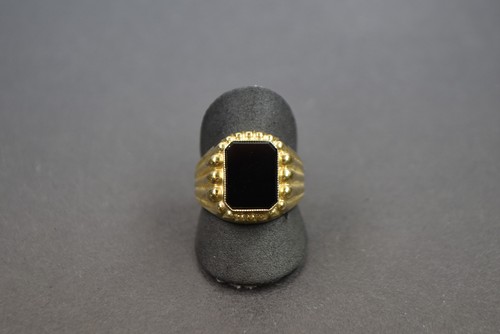 Herrenring silber vergoldet - herrenring,