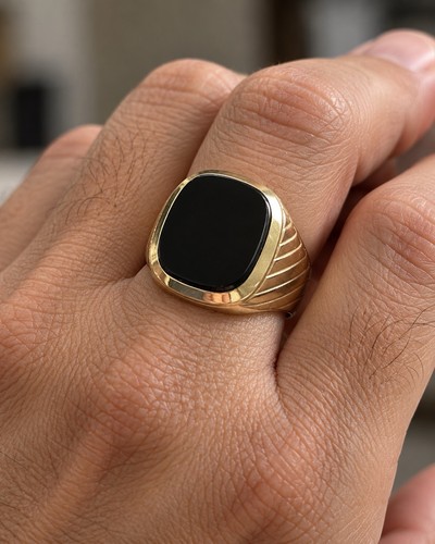 Herrenring siegelring 333 gold - herrenring,