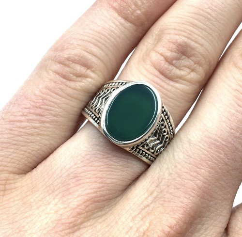 925 silber ring grüner - silber,