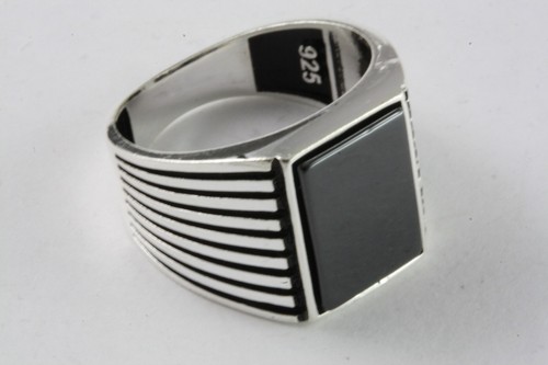 Herrenring onyx siegelring - onyx,