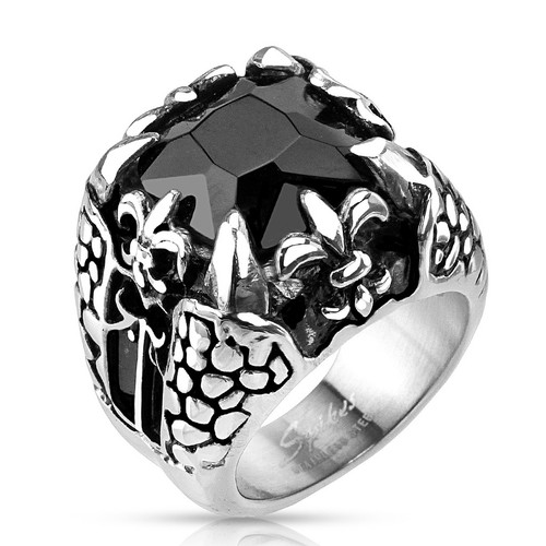 Drachen ring herren schwarzer - ring,