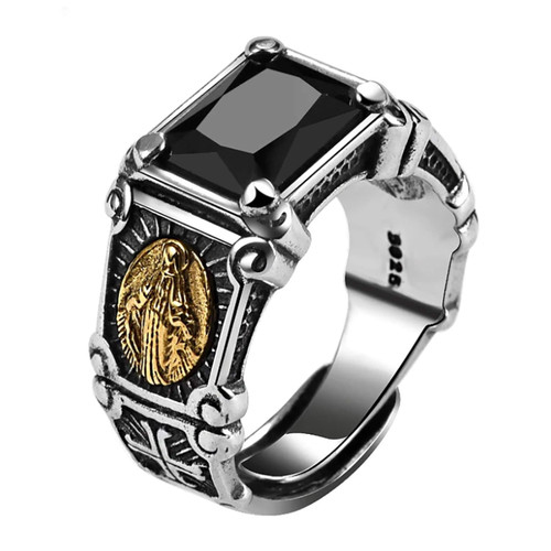 Ring zirkonia onyx - ring, schmuck