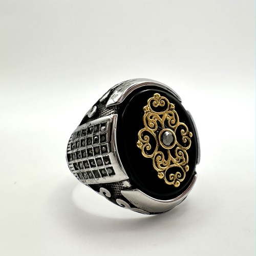 Herren ring edelstahl silber - edelstahl,