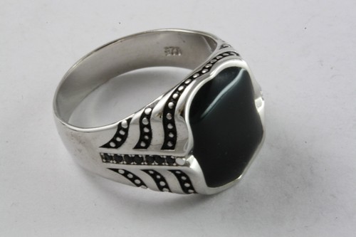 Herrenring onyx siegelring - onyx,