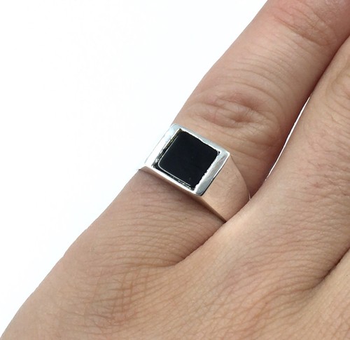 925 silber ring - 925, schwarzer