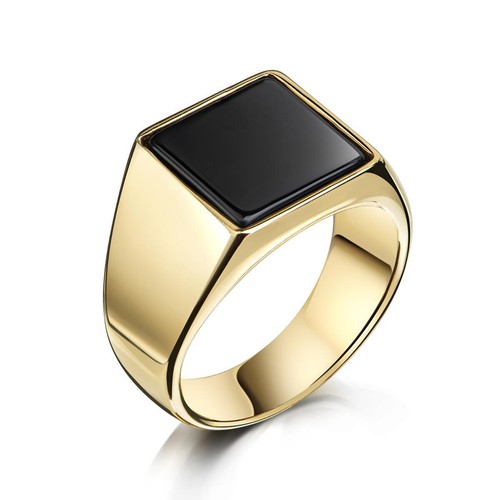 Herren ring gold vergoldet - gold,